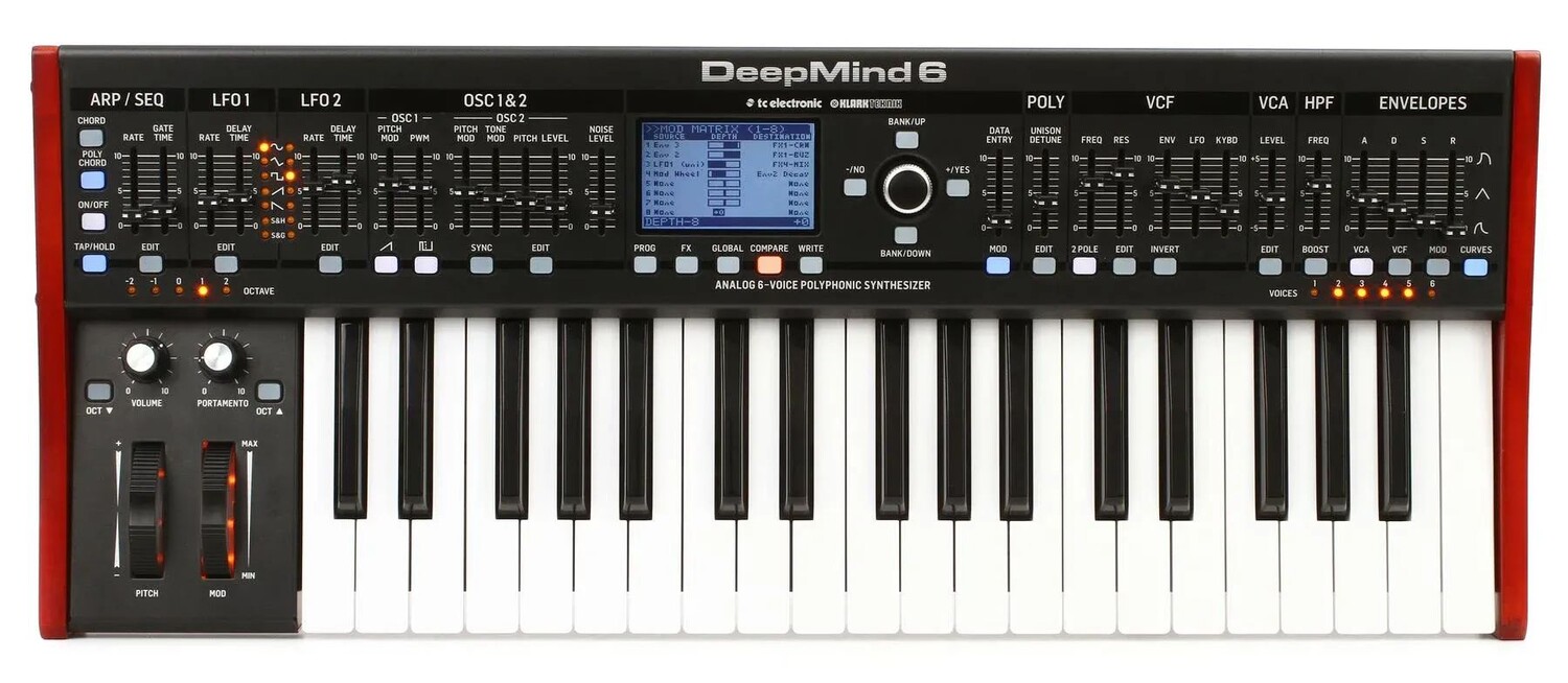 

Behringer DeepMind 6 37-клавишный 6-голосный аналоговый синтезатор