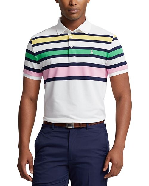 

Рубашка поло приталенного кроя Ralph Lauren RLX с полосками стрейч Polo Ralph Lauren, цвет Multi