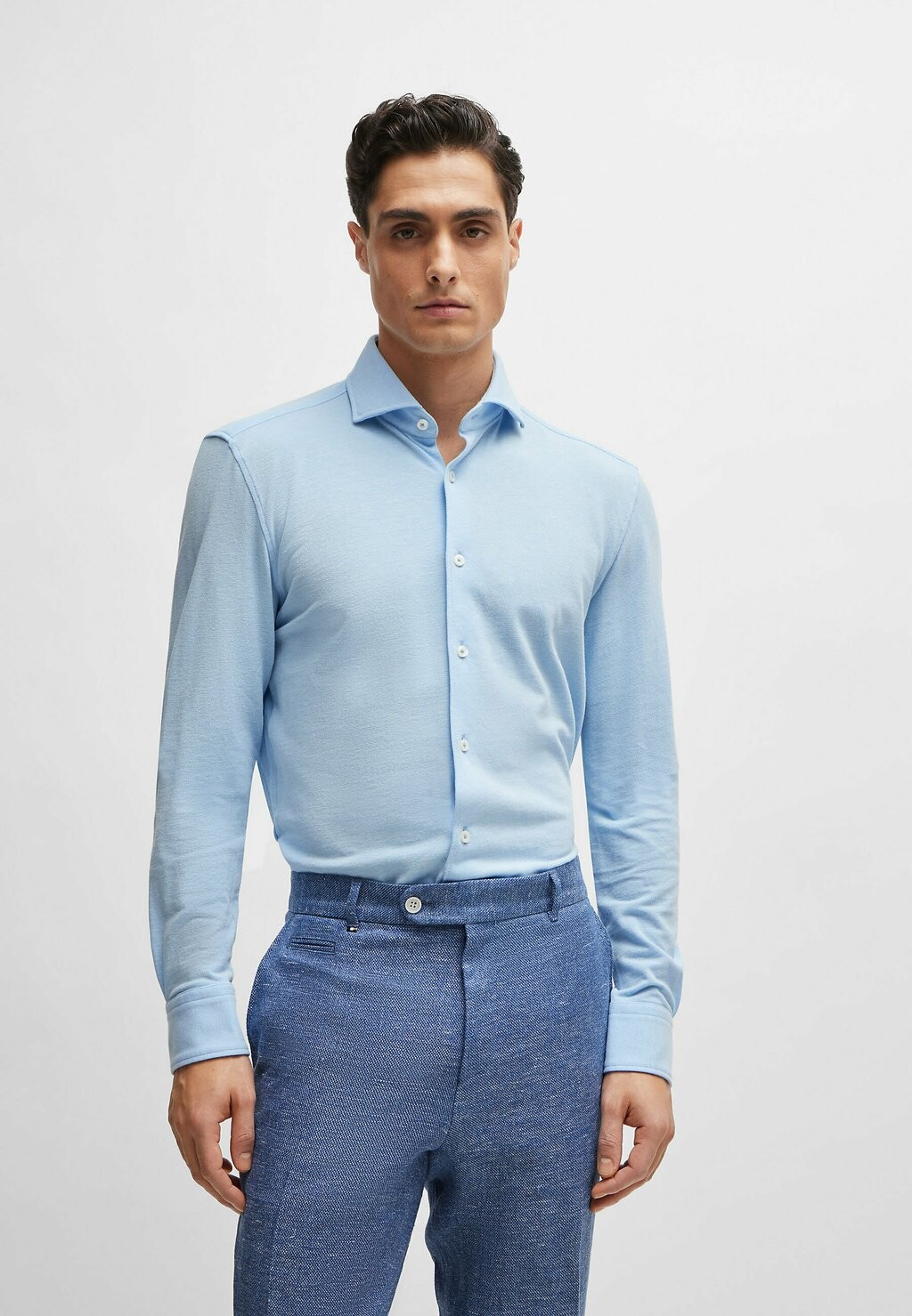 

Рубашка Halspread BOSS, цвет light blue