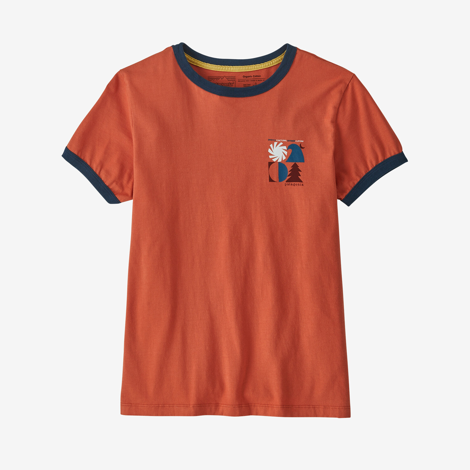 

Женская органическая футболка Spirited Seasons Ringer Patagonia, цвет Quartz Coral