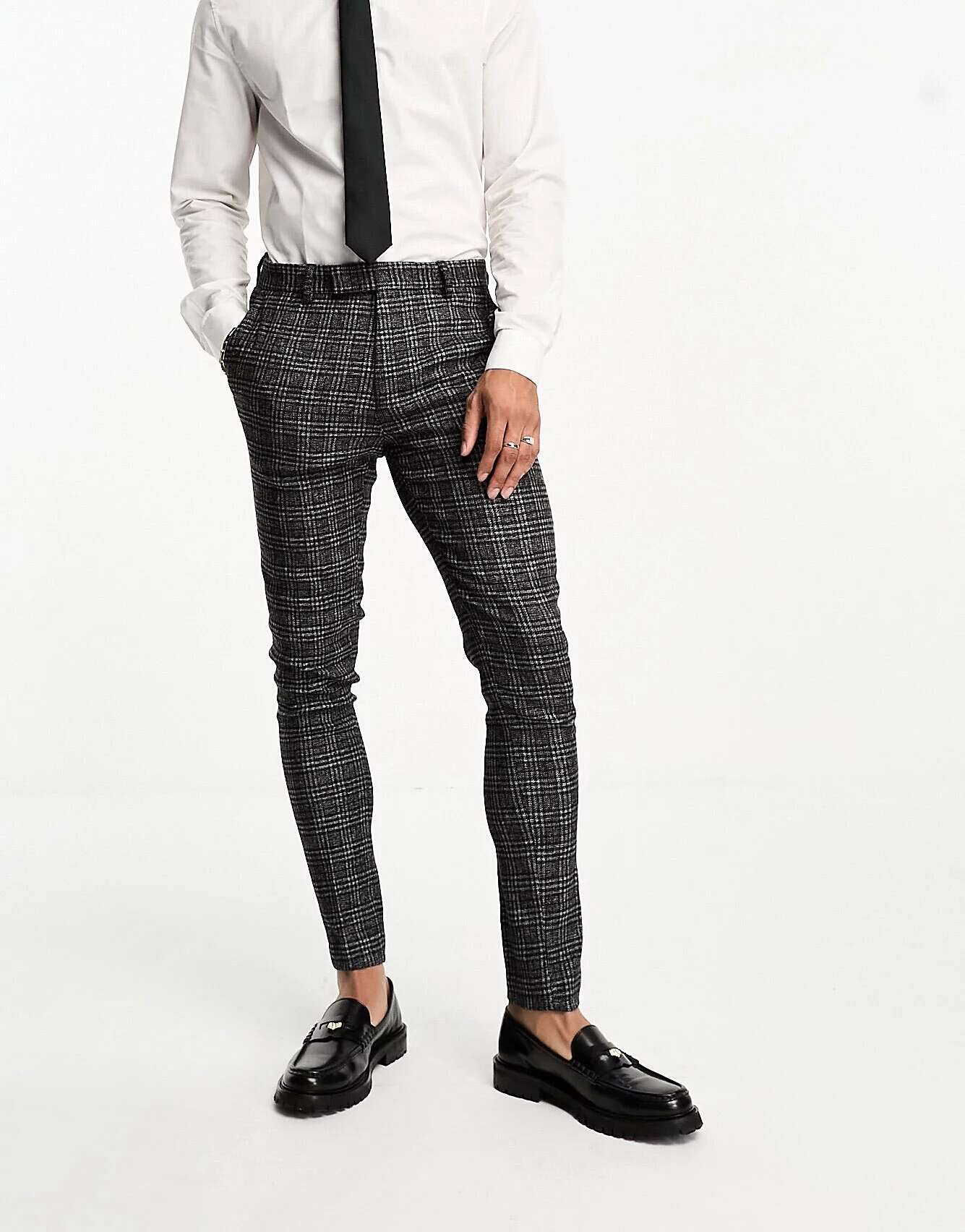 Серые фактурные костюмные брюки из смесовой шерсти ASOS фактурные брюки из смесовой шерсти next серый