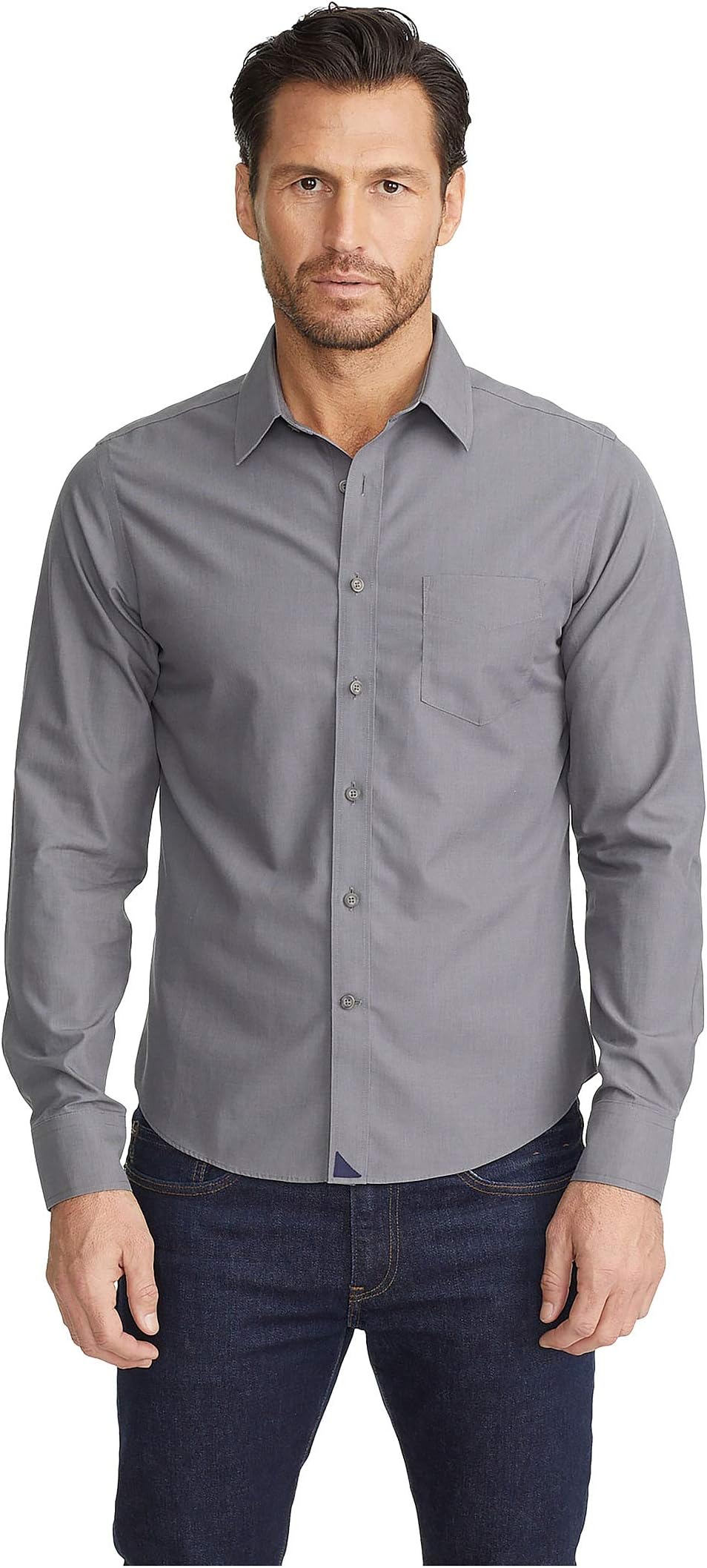 Рубашка Sangiovese - Wrinkle Free UNTUCKit, серый цена и фото