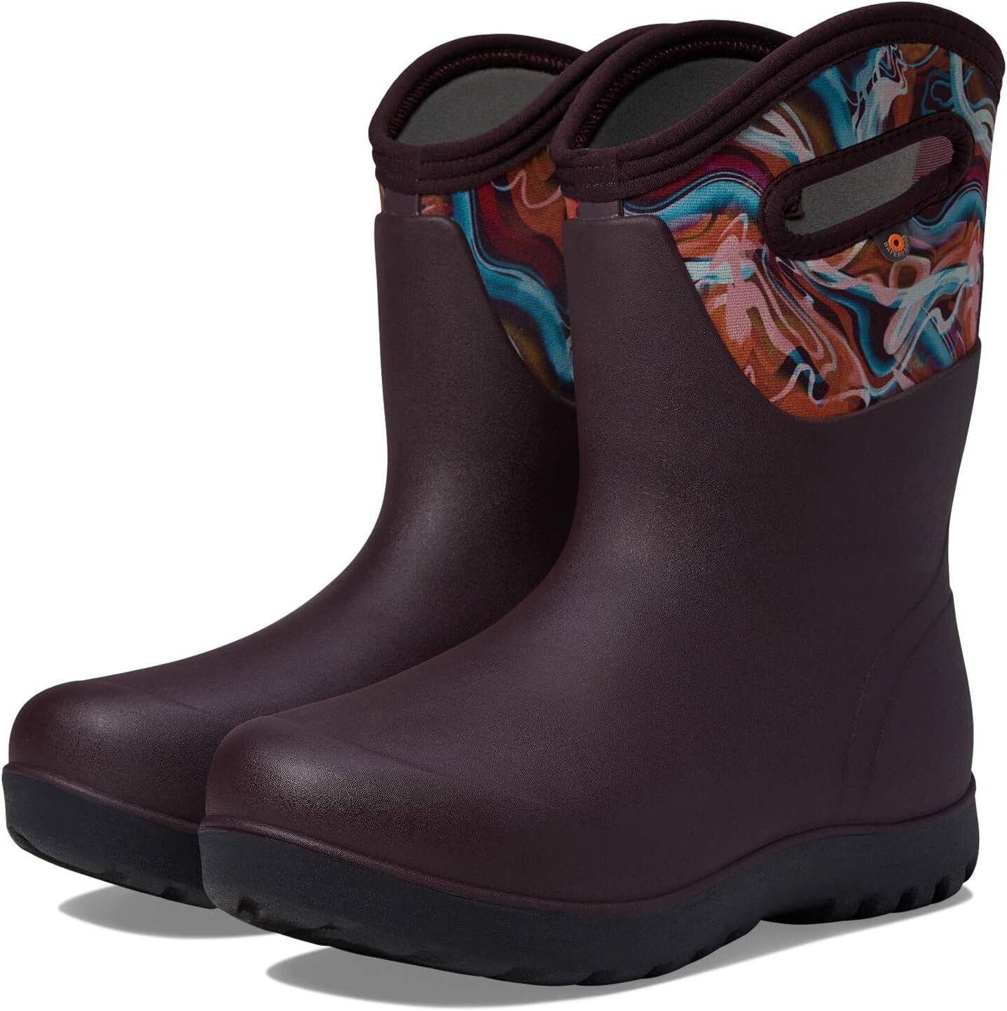 

Ботинки Bogs Neo - Classic Mid Glossy Abstract, цвет Burgundy Multi