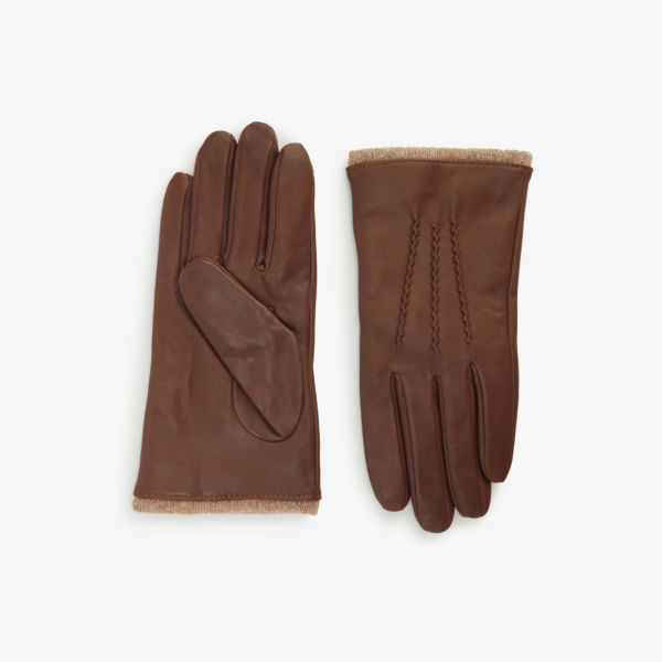 Кожаные перчатки Lorraine Dents, цвет chestnut