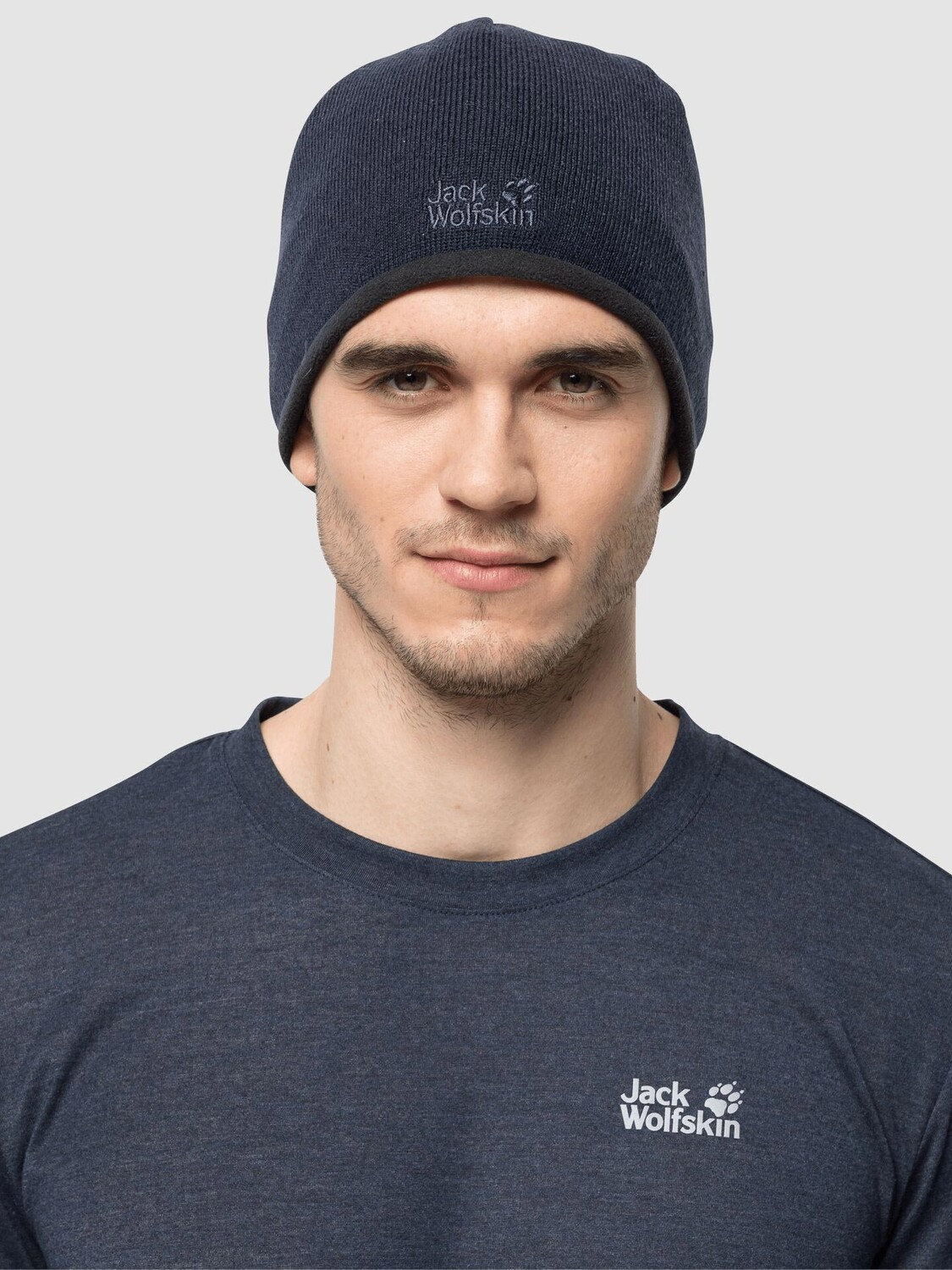 

Шапка Jack Wolfskin STORMLOCK LOGO KNIT, синий