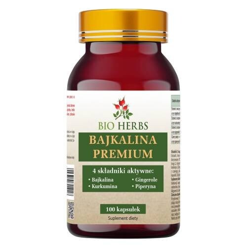 

Bio Herbs, Байкалина Премиум 4 активных ингредиента, 100 капсул.