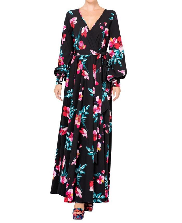 

Женское платье макси LilyPad Meghan Los Angeles, цвет Orchid black
