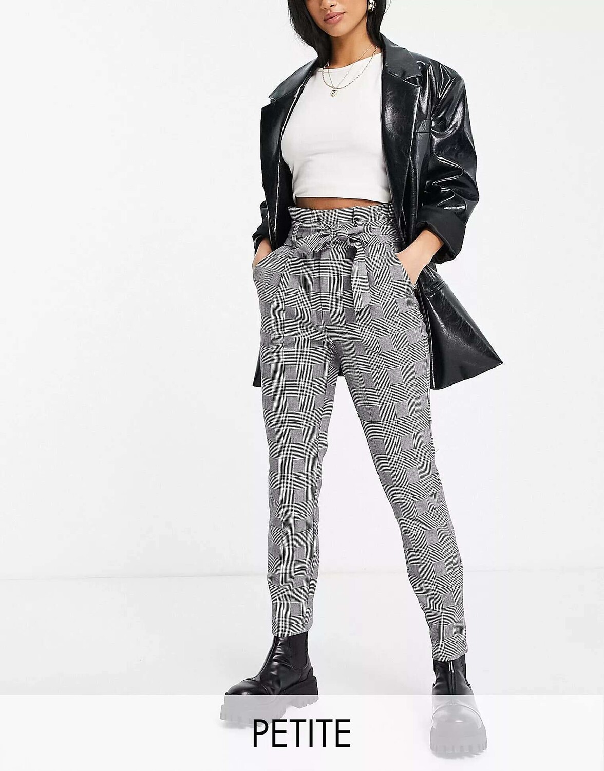 

Серые брюки в клетку Vero Moda, Серый