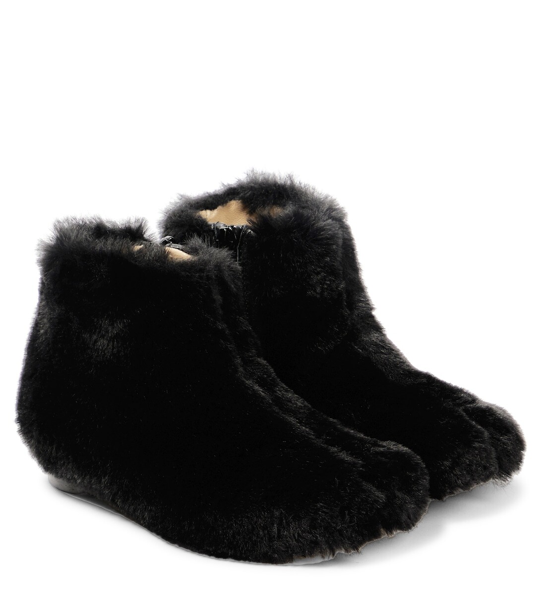 

Ботильоны из искусственного меха MM6 Maison Margiela, черный