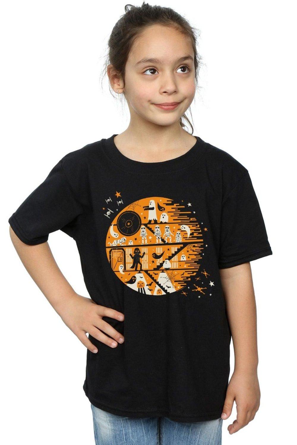 Хлопковая футболка «Жуткая Звезда Смерти» Star Wars, черный