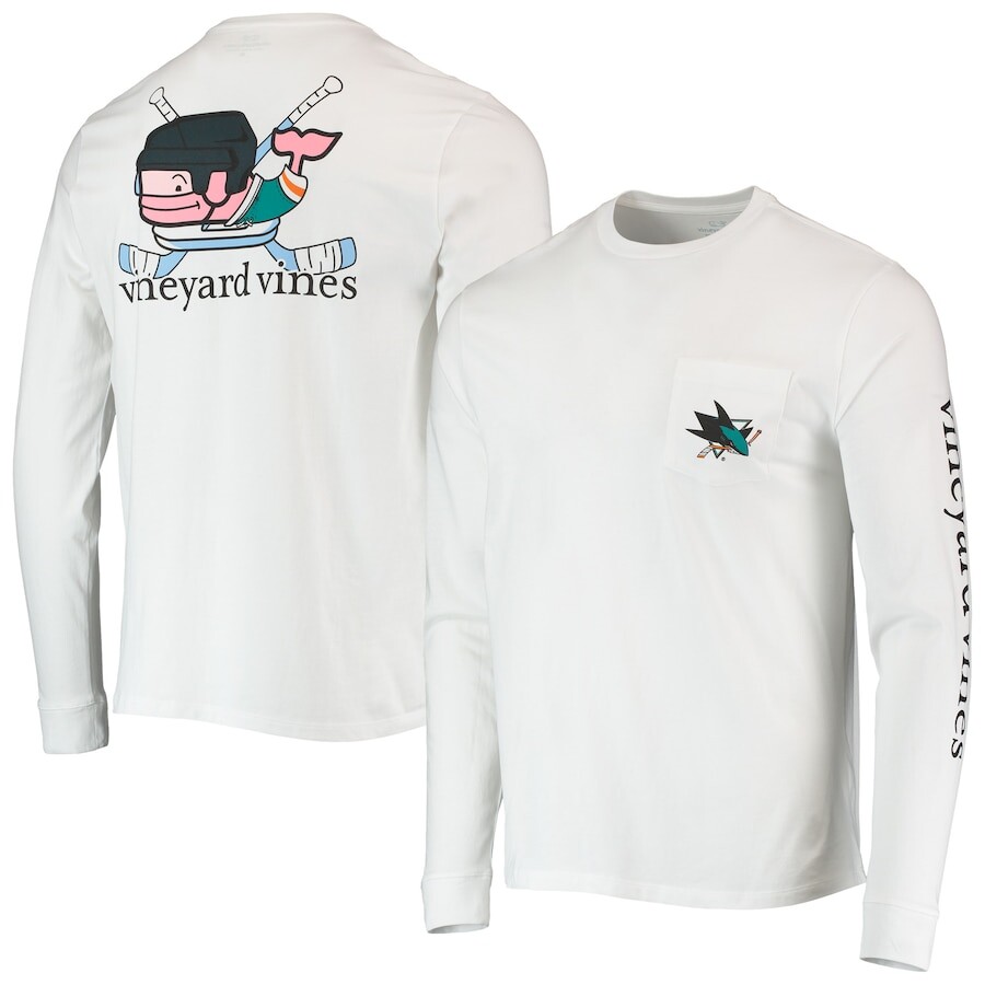

Футболка с длинным рукавом Vineyard Vines San Jose Sharks, белый