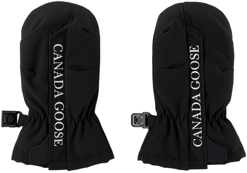 

Детские черные варежки Canada Goose Kids