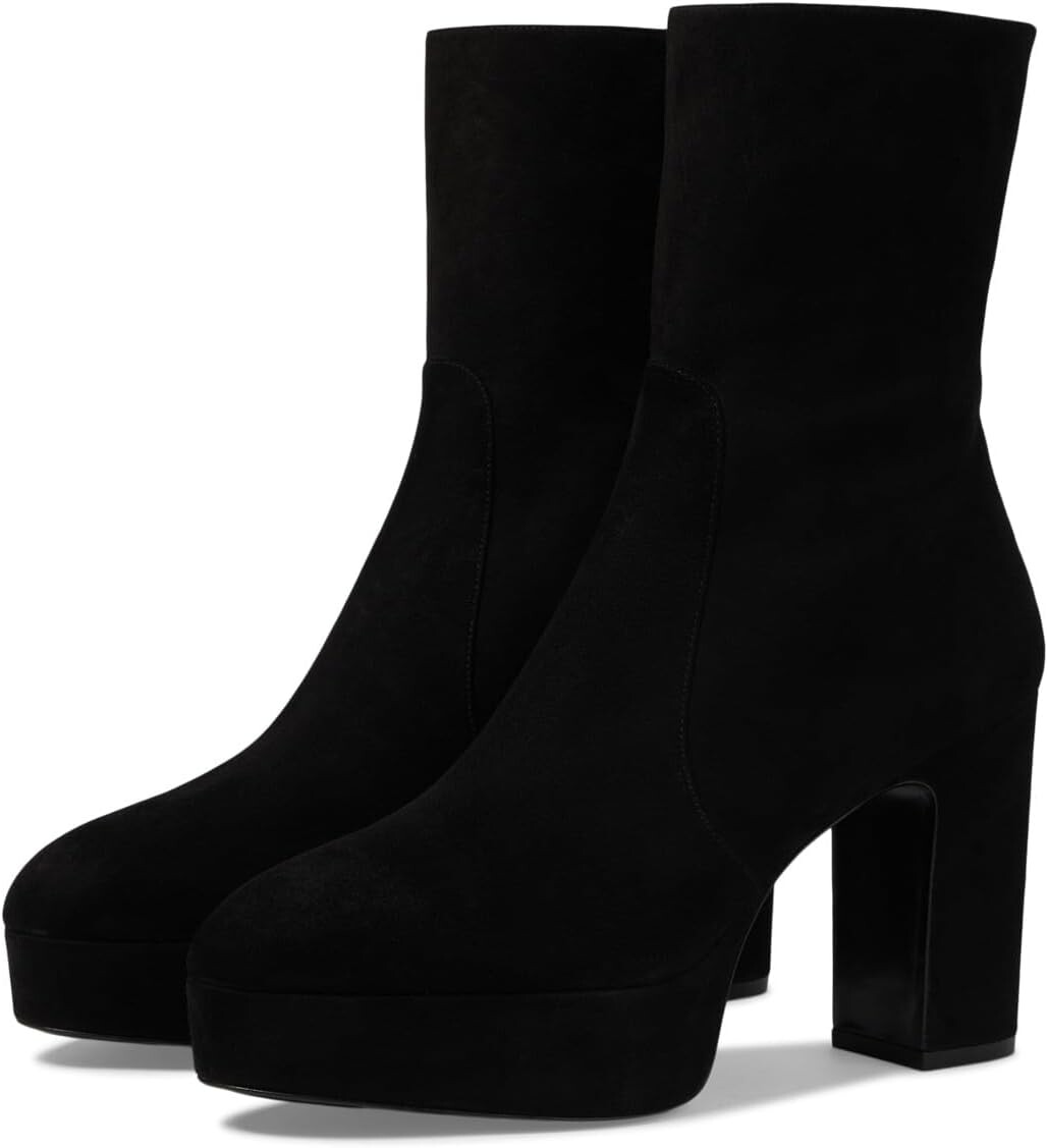 

Ботинки Stuart Weitzman Lala Platform Zip Bootie, черный