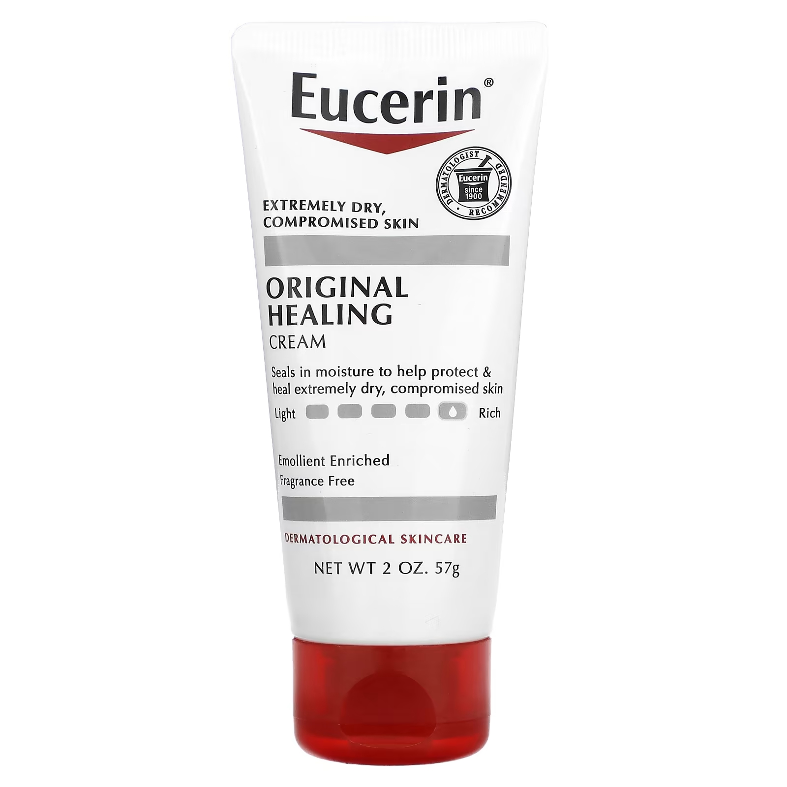 Eucerin Original Healing Creme для очень сухой проблемной кожи, без ароматизаторов, 2 унции (57 г) vanicream увлажняющая мазь для ухода за сухой и очень сухой кожей без отдушек 13 унций 368 г