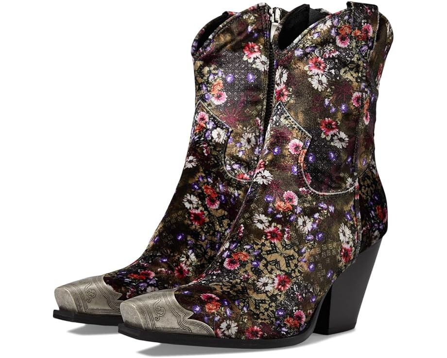 

Ботинки Free People Brayden Print Western Boot, цвет Black Floral Velvet