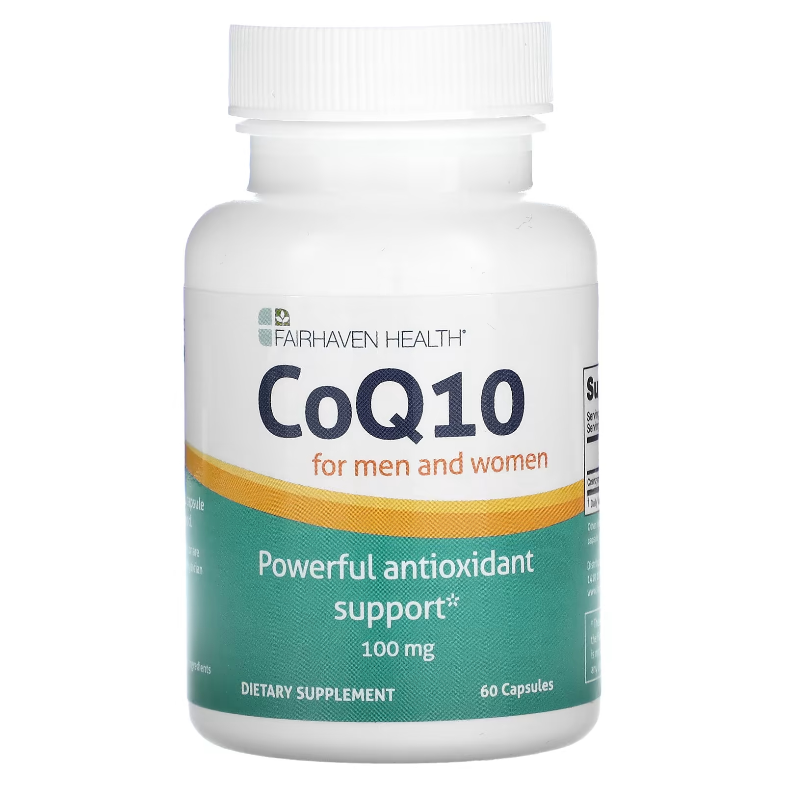 Пищевая добавка Fairhaven Health Co-Q10, 100 мг, 60 капсул fairhaven health peapod мультивитаминная добавка для беременных 60 таблеток