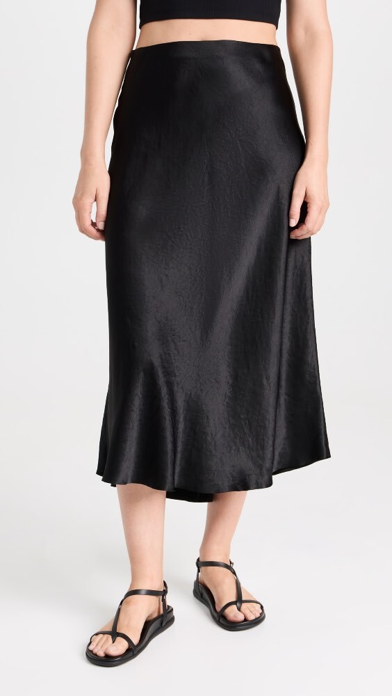

Юбка Vince Shaped Hem Bias Slip, черный