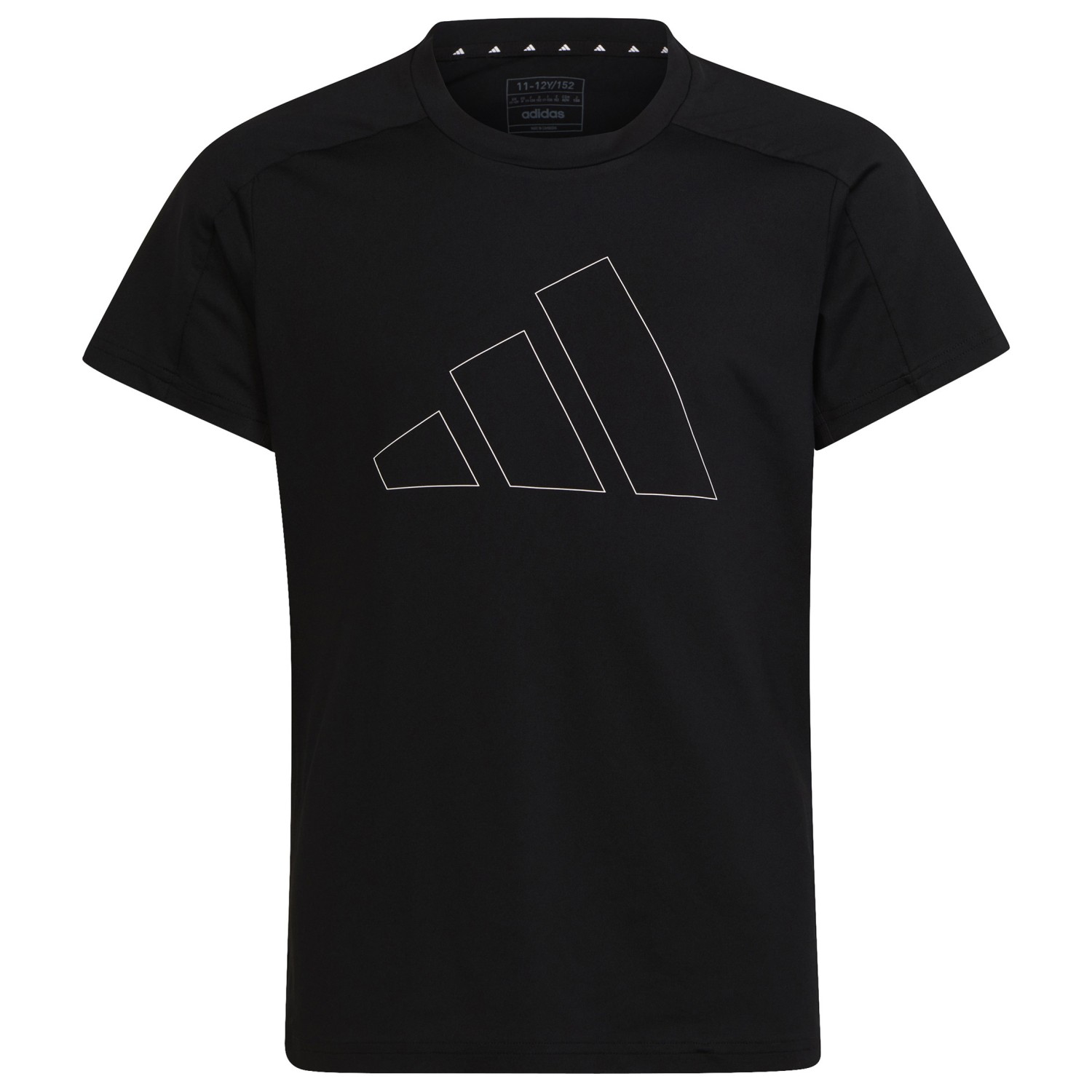 Функциональная рубашка Adidas Girl's Training Essentials Big Logo Tee, цвет Black/White