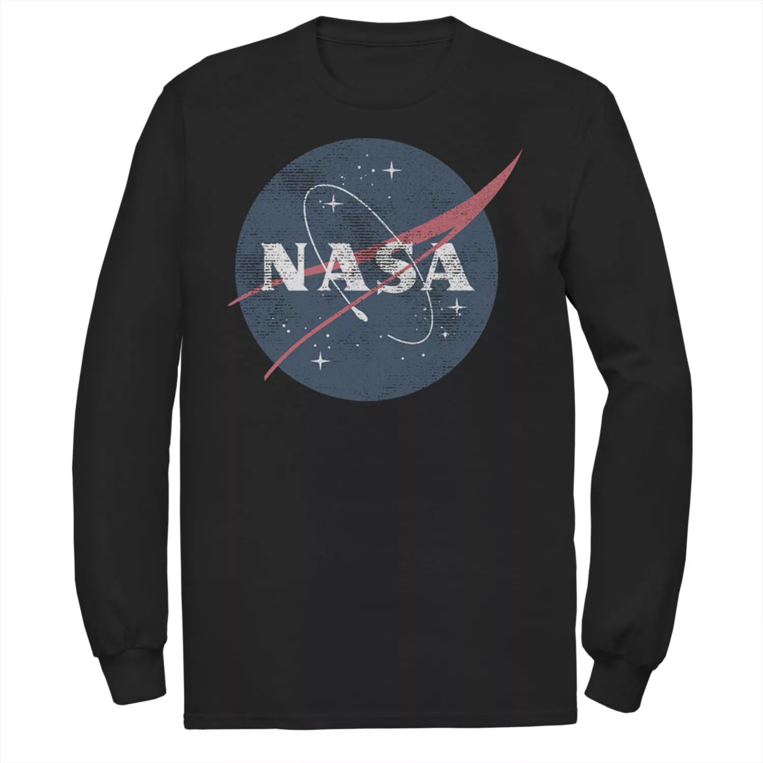 Мужская футболка NASA с простым круглым логотипом и длинными рукавами Licensed Character