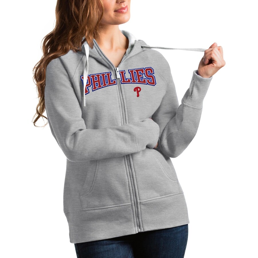

Толстовка на молнии Antigua Philadelphia Phillies, серый