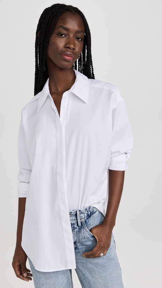 

Рубашка Good American Button Down 2.0, белый