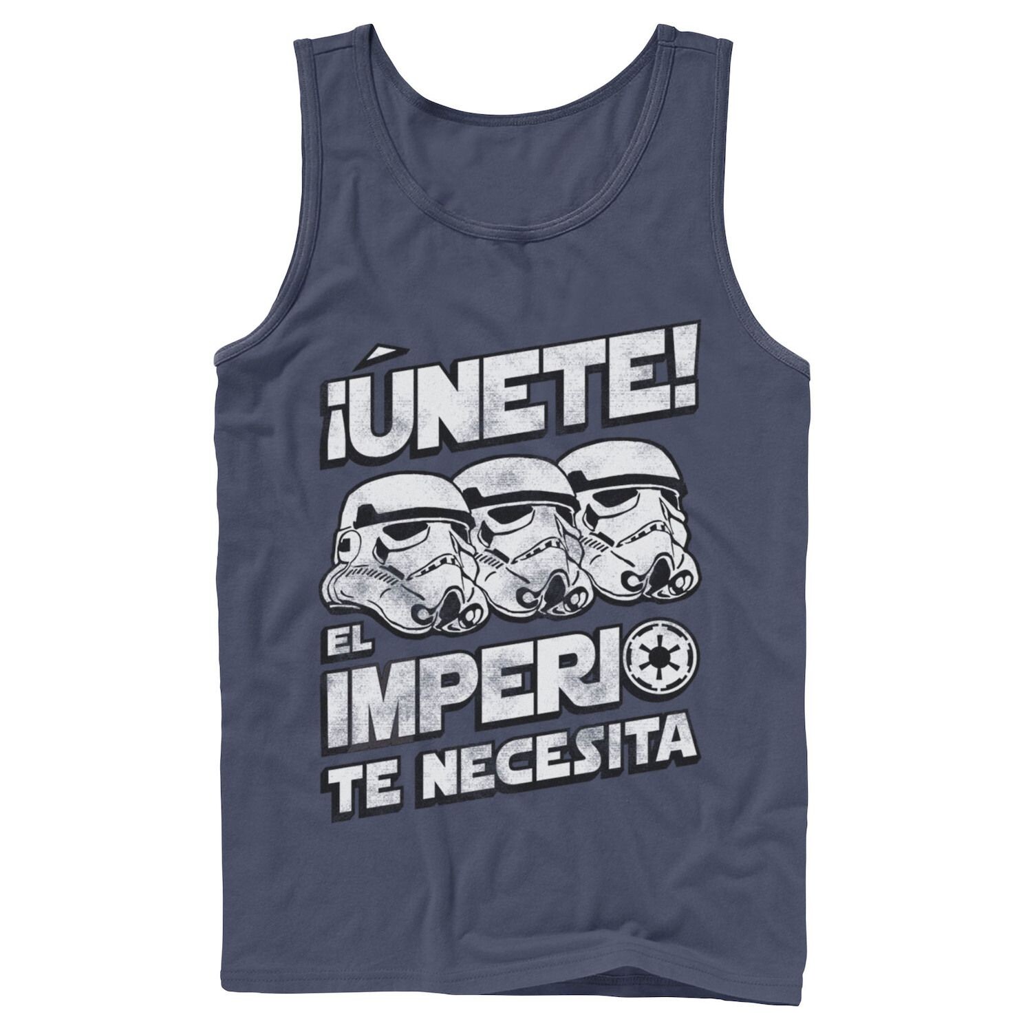 

Мужская майка с выцветшим портретом «Звездные войны» Unete El Imperio Te Necesita Stormtrooper Licensed Character