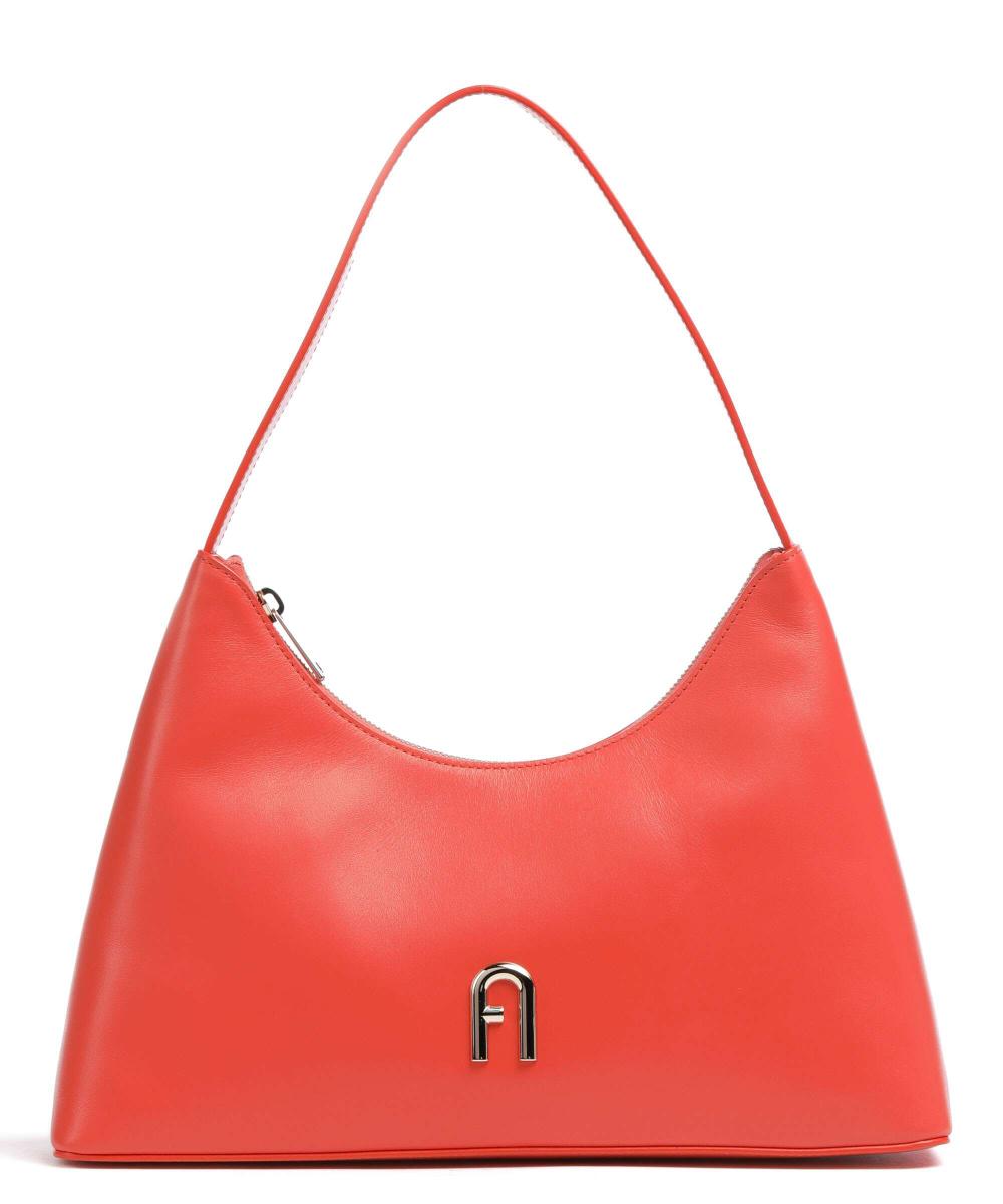 Кожаная сумка-ведро Diamante S Furla, оранжевый наплечная сумка женская furla diamante s коричневый