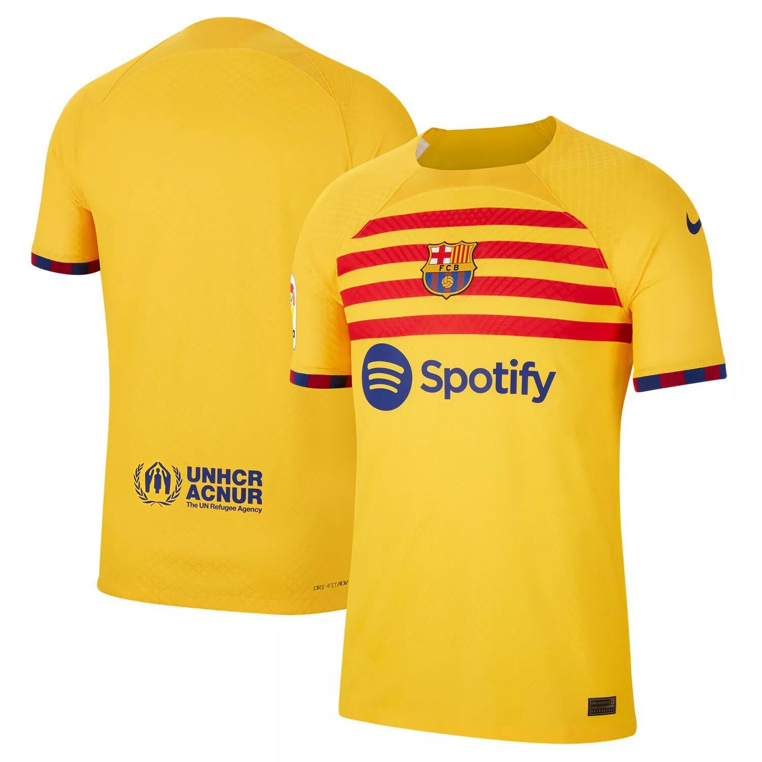 

Мужская желтая футболка Барселоны 2022/23 Fourth Vapor Match Authentic Nike, Желтый