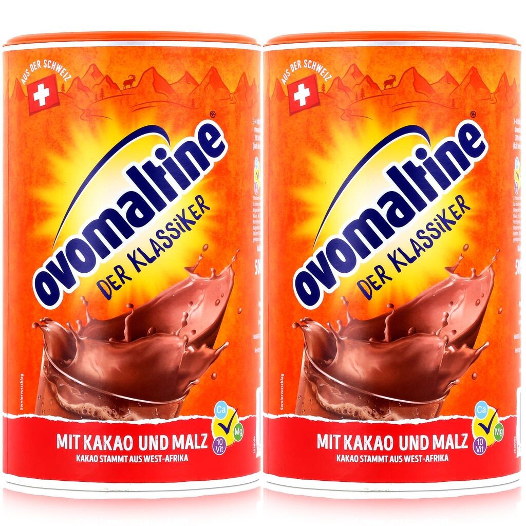 

Ovaltine Classic солодовый напиток порошковый 500г с какао (2 шт. в упаковке) Wander
