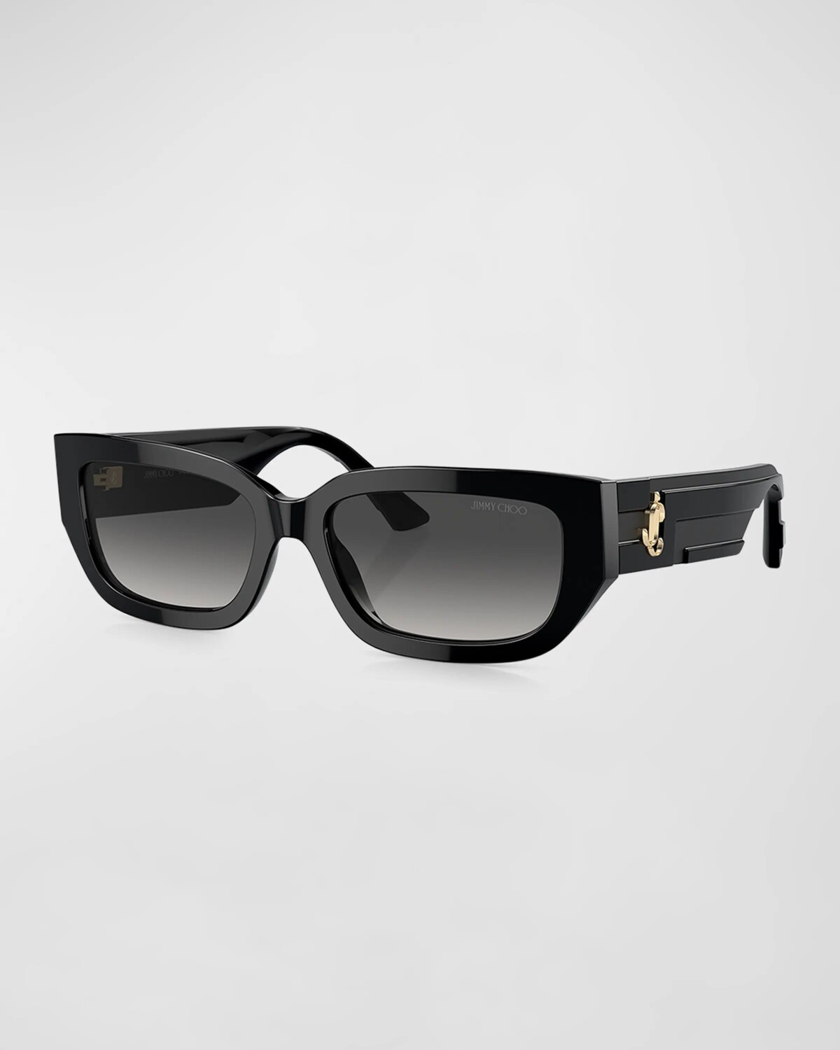 

Солнцезащитные очки «кошачий глаз» из ацетата JC с логотипом Jimmy Choo, цвет Black