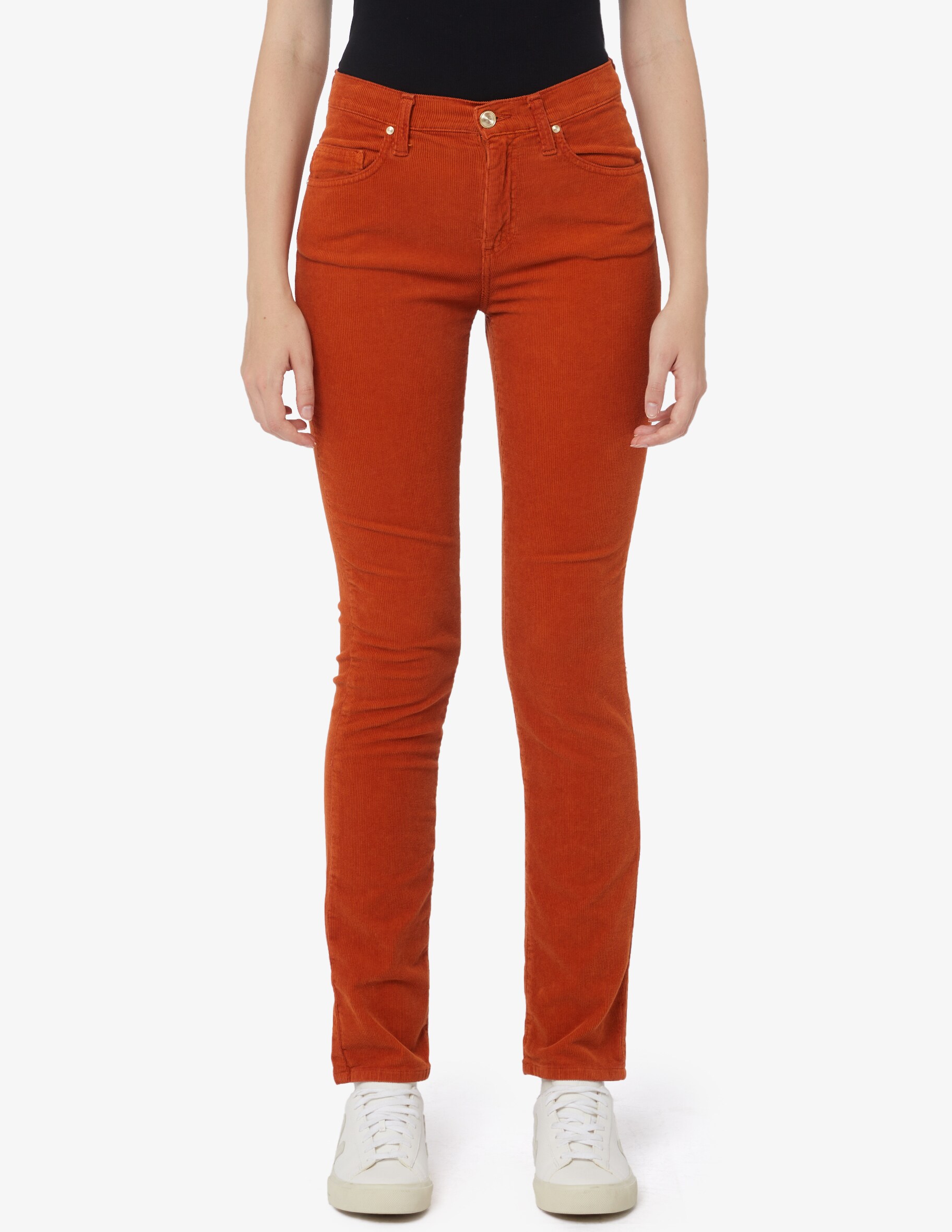 цена Бархатные брюки узкого кроя Elizabeth Ascot, оранжевый