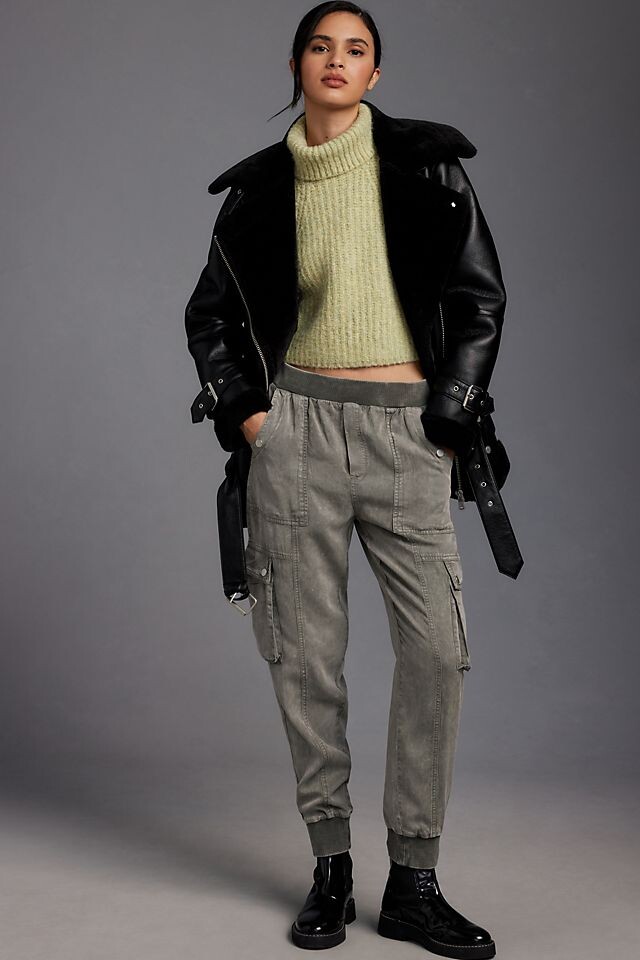 

Брюки Anthropologie Cargo Joggers, зеленый