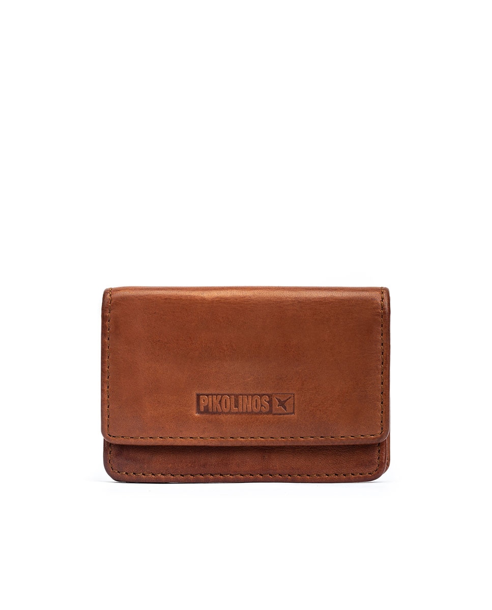 Мужской кошелек из коричневой кожи Pikolinos, коричневый цена и фото