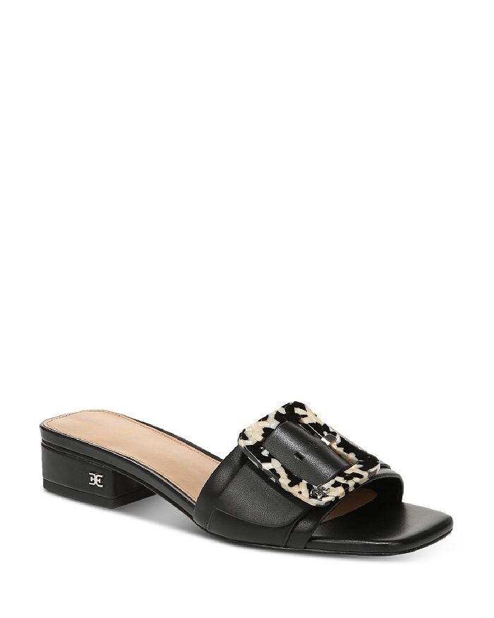 

Женские шлепанцы Deacon с квадратным носком и пряжкой на блочном каблуке Sam Edelman