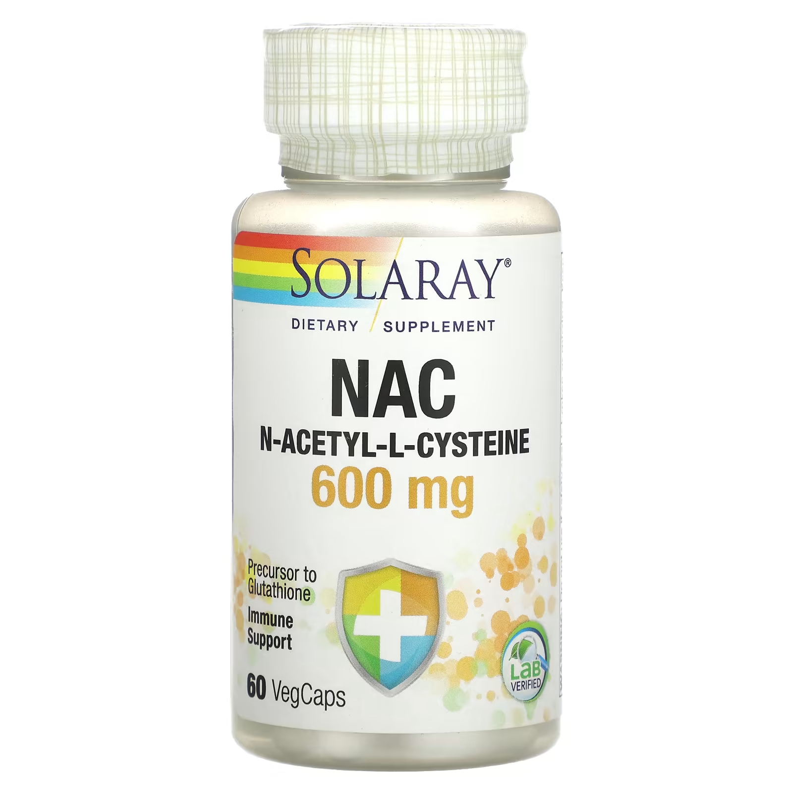 NAC 600 мг 60 растительных капсул Solaray железо solaray 50 мг 60 растительных капсул