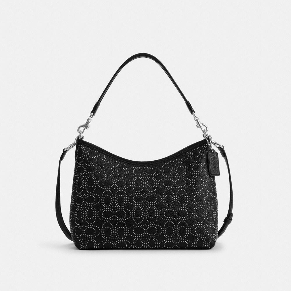 

Сумка через плечо Laurel с фирменными заклепками COACH, серебряный/черный