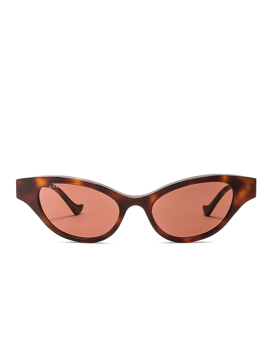 

Солнцезащитные очки Gucci Oval, цвет Medium Havana