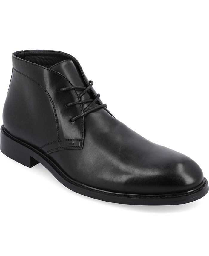 Мужские ботинки чукка Linus Tru Comfort из пеноматериала с простым носком и шнуровкой Vance Co., черный цена и фото