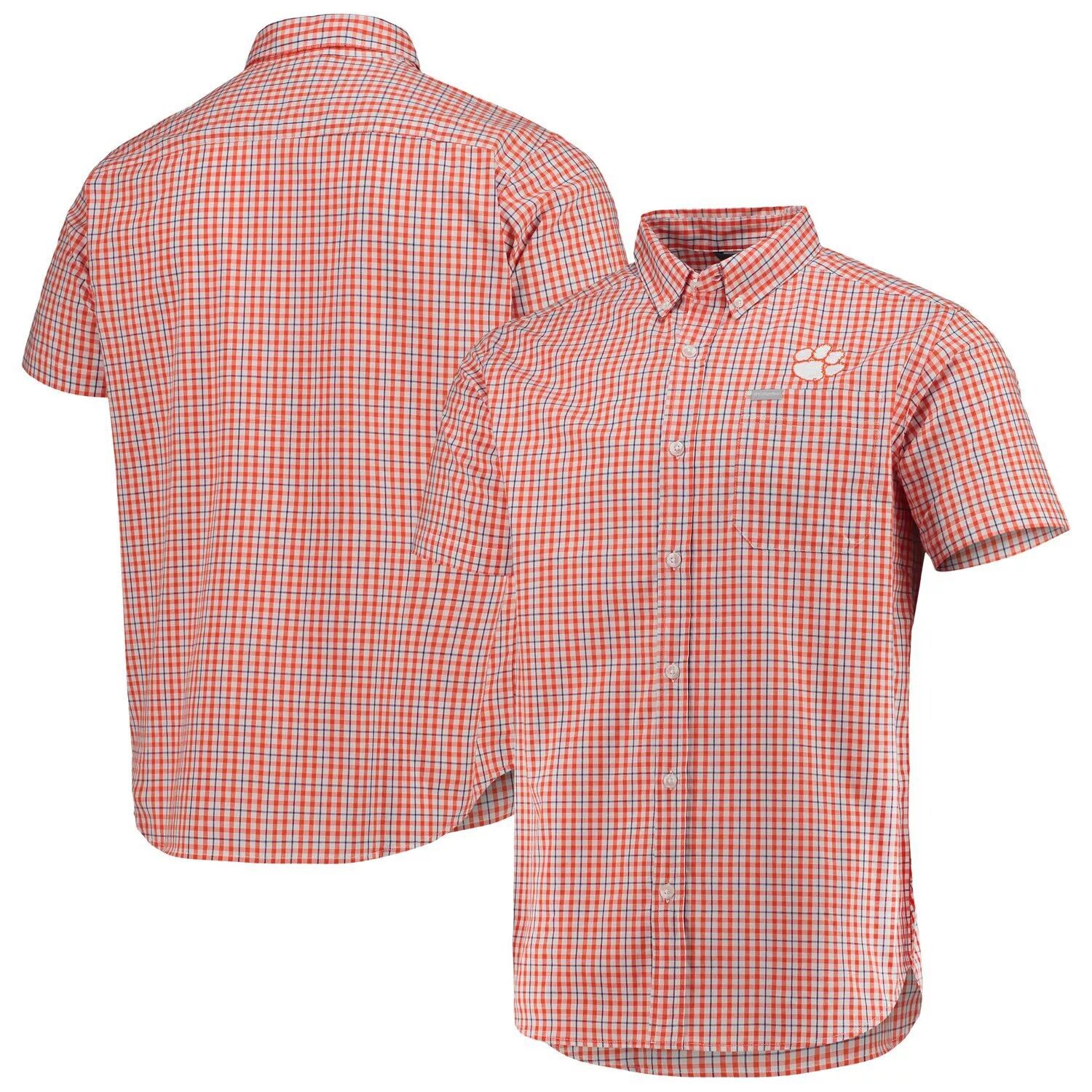

Мужская рубашка на пуговицах с логотипом Columbia Orange Clemson Tigers Rapid Rivers