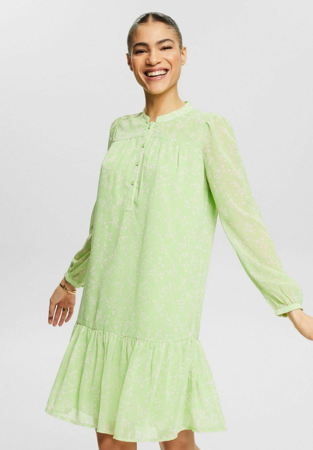 Платье-рубашка Esprit, светло-зеленое платье esprit светло фиолетовый