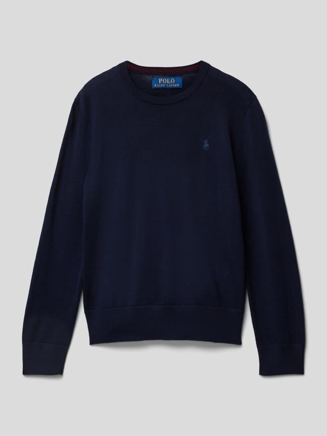 

Вязаный свитер с вышивкой логотипа Polo Ralph Lauren, бордо