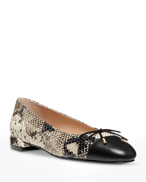 

Женские изящные балетки без шнуровки с бантом Stuart Weitzman, цвет Multi