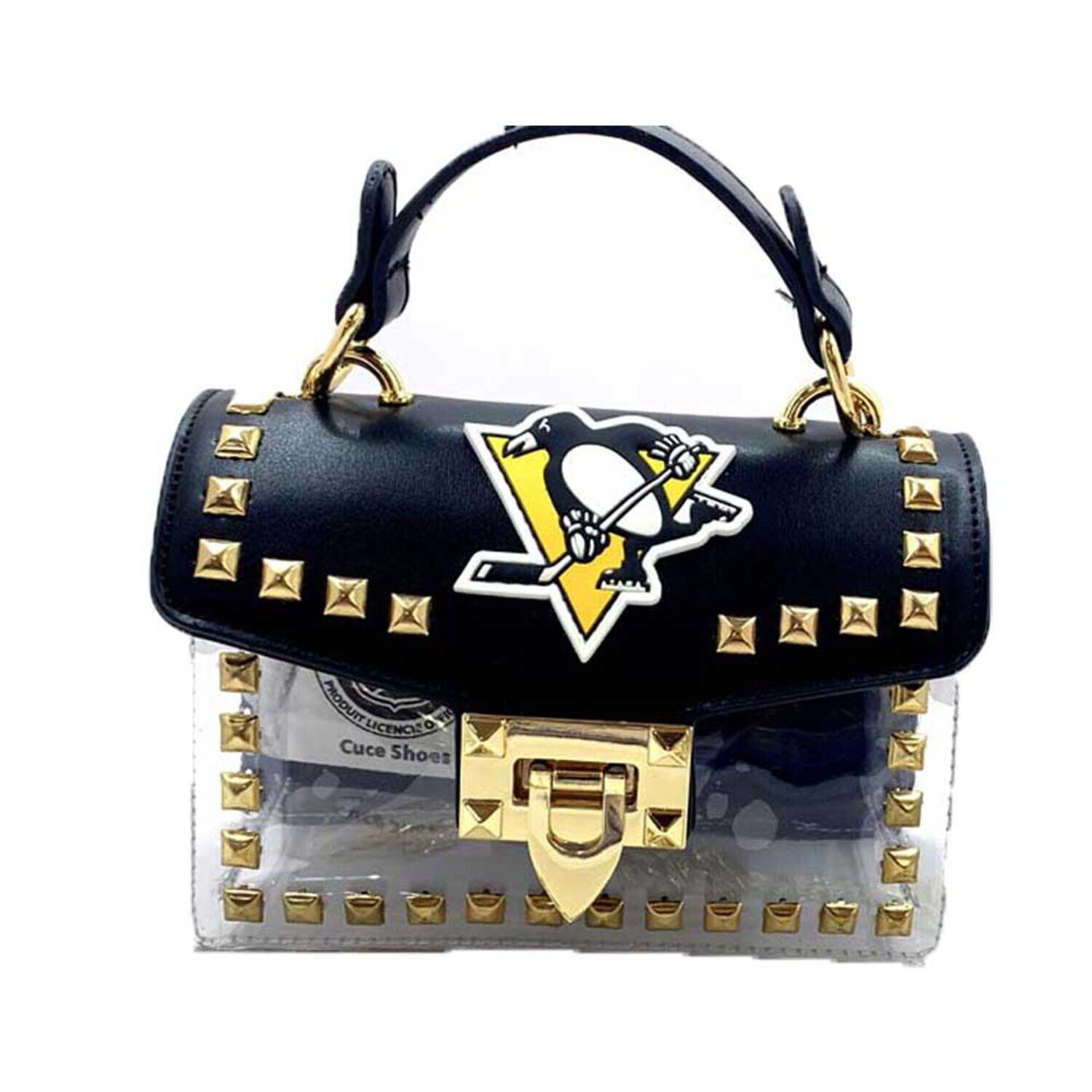 

Прозрачная сумка через плечо Cuce Pittsburgh Penguins с заклепками