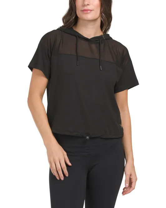 

Футболка с сетчатой ​​планкой и банджи-поддолом Jessica Simpson, цвет Meteorite