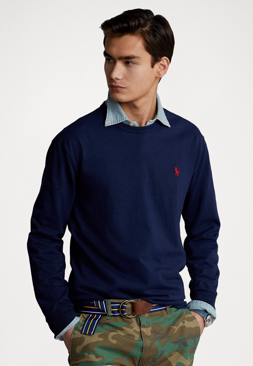 

Топ с длинными рукавами Polo Ralph Lauren, темно-синий