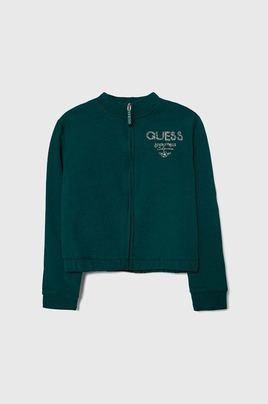 

Детская хлопковая толстовка Guess, зеленый