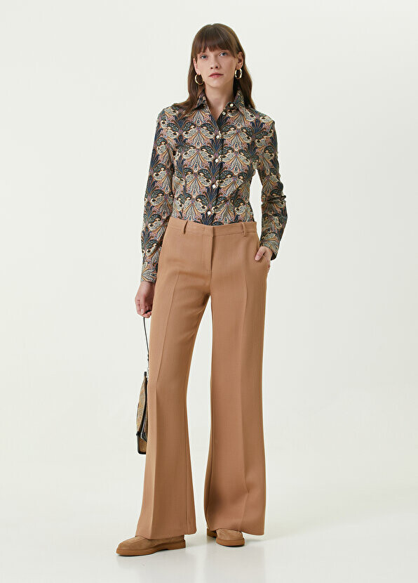 

Бежевые широкие брюки Etro, Бежевый
