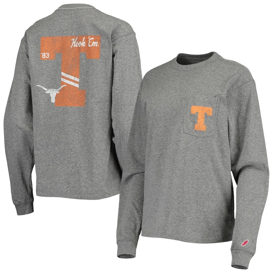 

Футболка с длинным рукавом League Collegiate Wear Texas Longhorns, серый