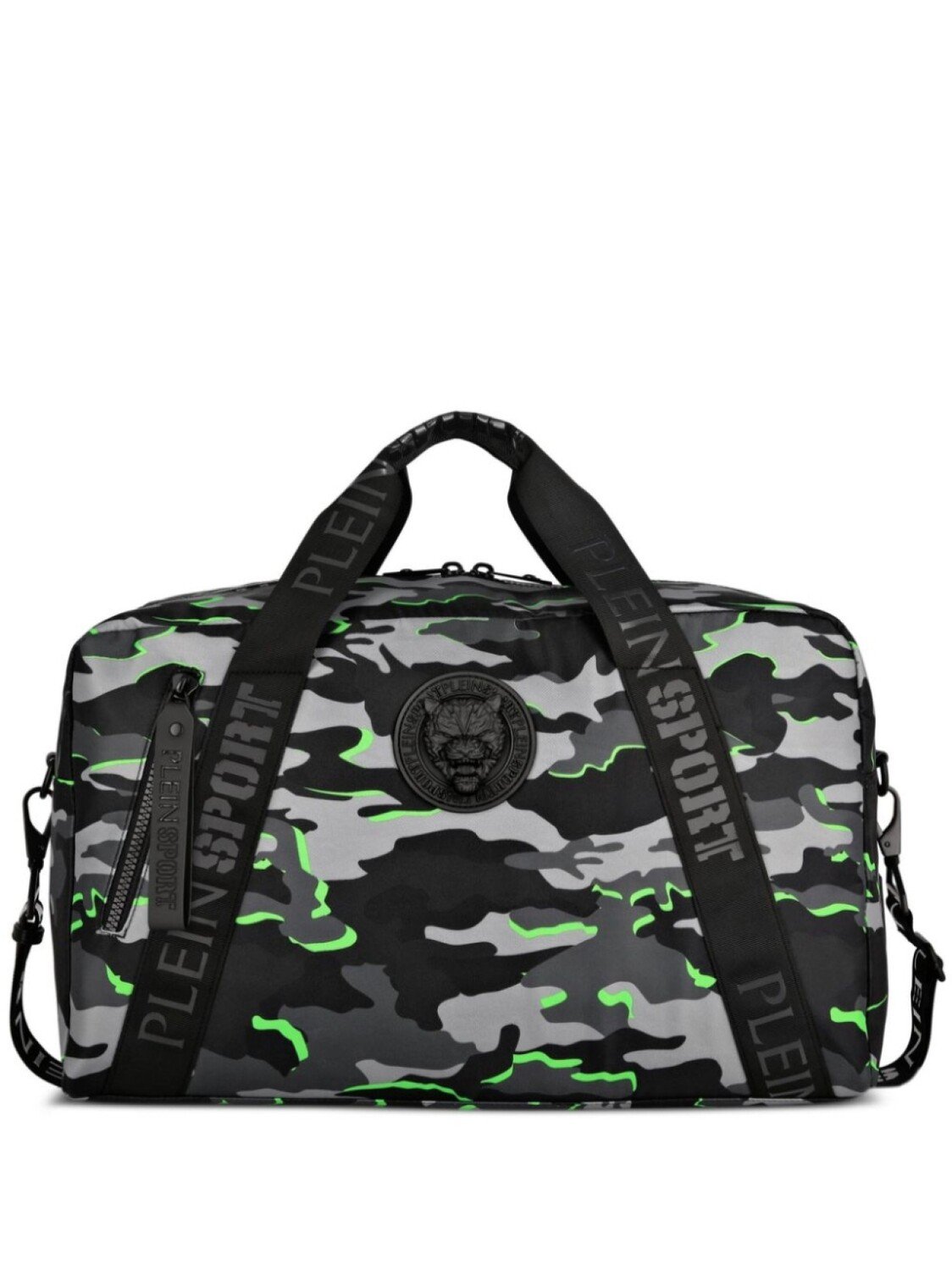 

Plein Sport Boston camouflage-print duffle bag, черный