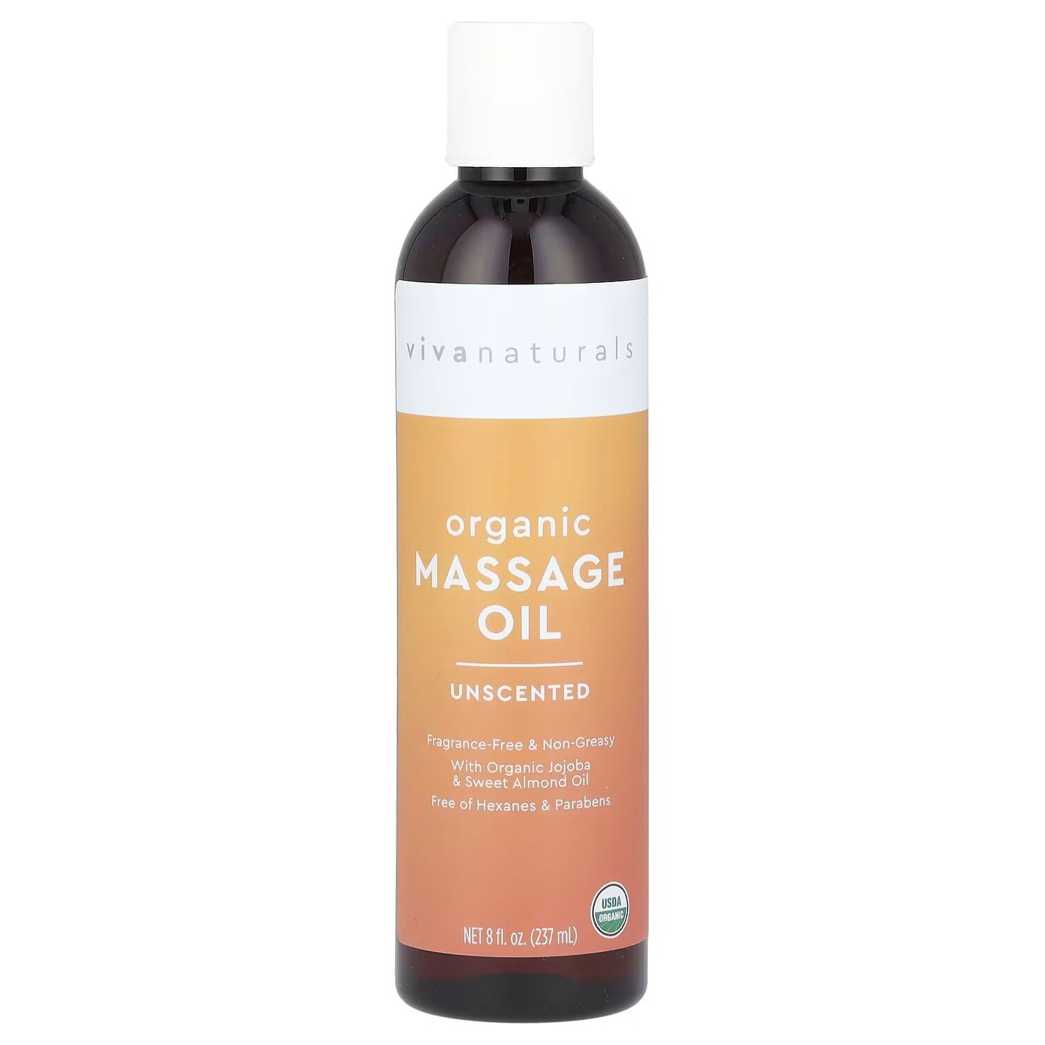 

Органическое массажное масло, без запаха, 8 жидких унций (237 мл) Viva Naturals